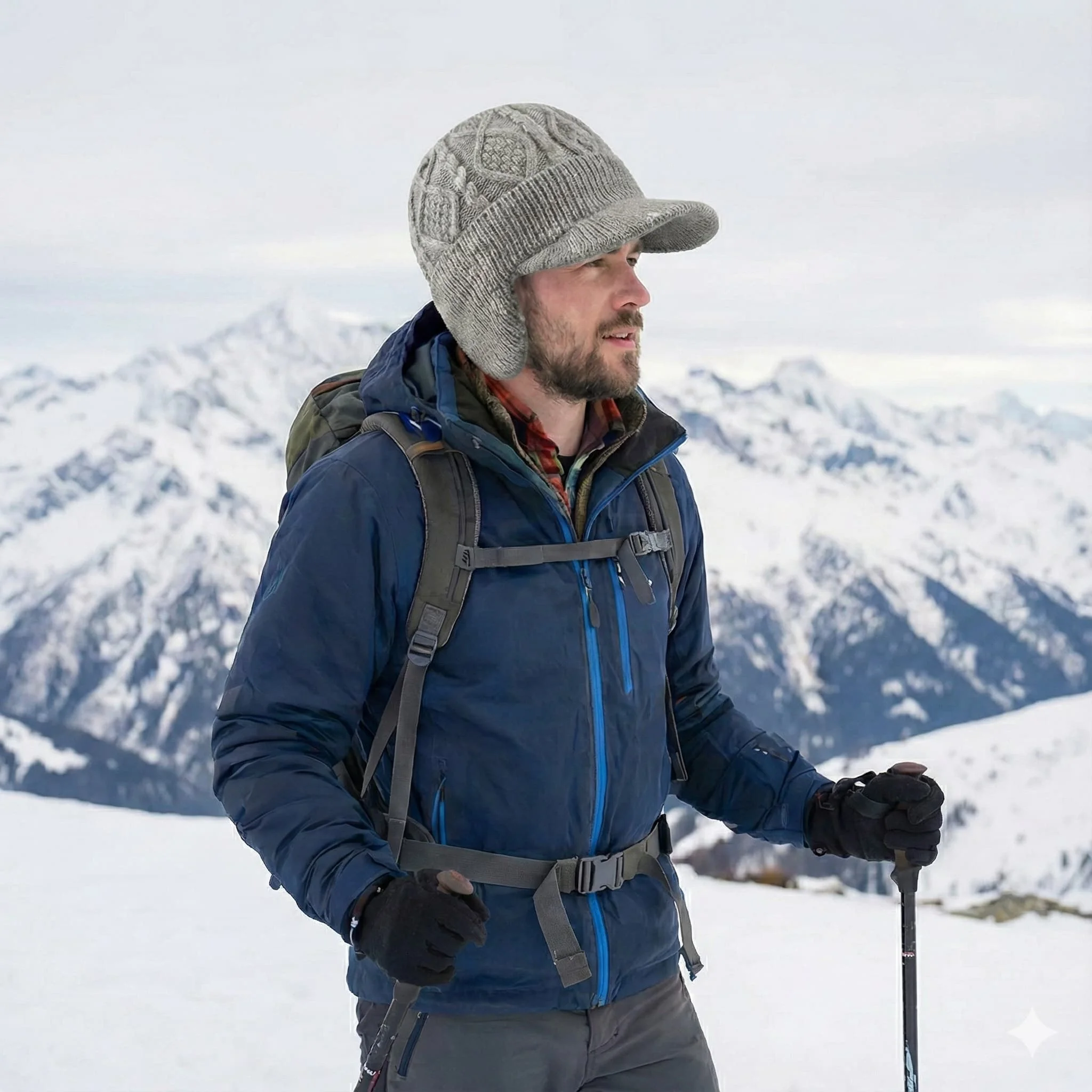 Warm Winter Beanie Hat Fleece  - Wool Glove Lined review and price
